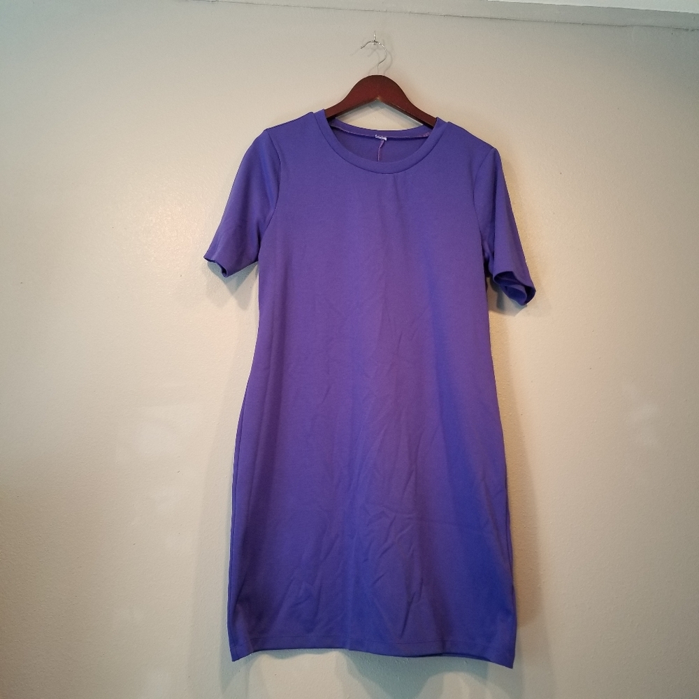 Purple Bodycon T Shirt Dress